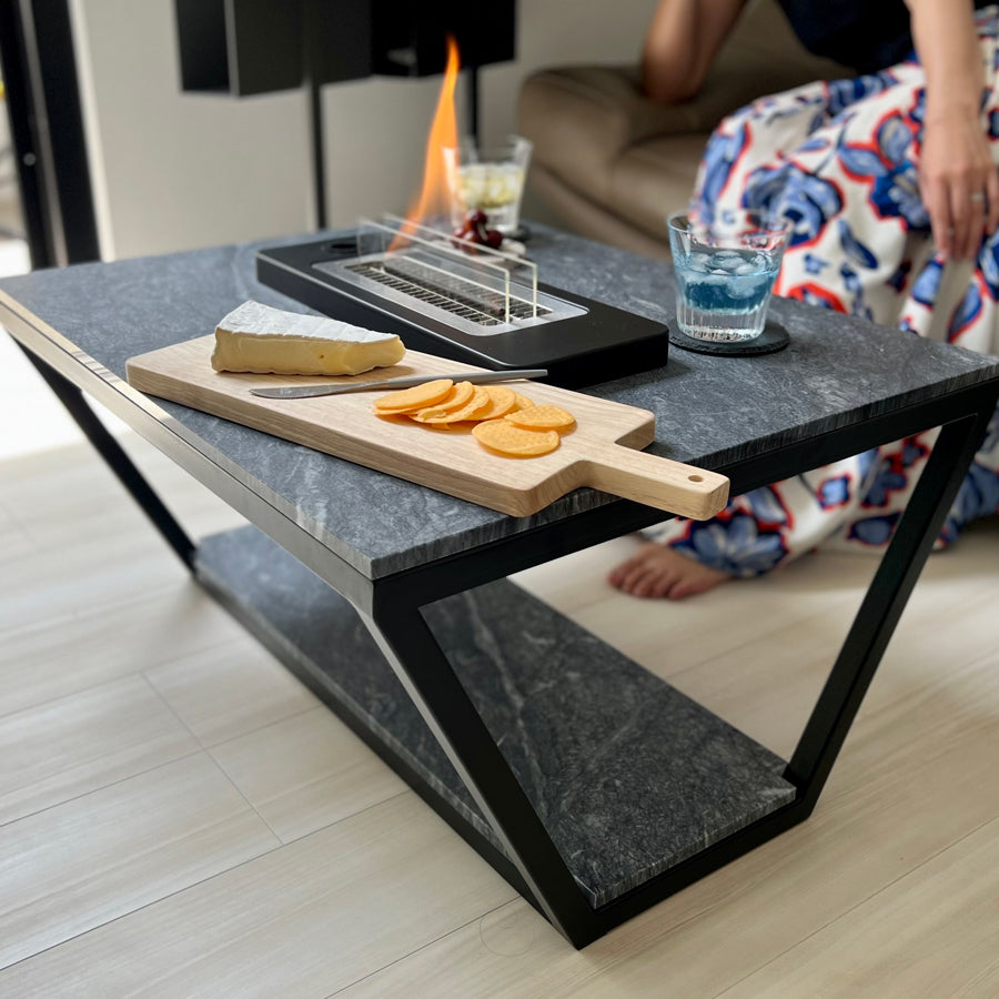 暖炉付き 天然大理石テーブル スレートFP – Wooden JAPAN 匠一松