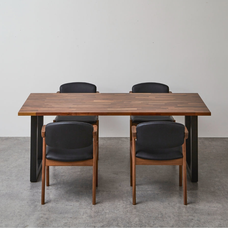 ウォールナット 無垢材 ダイニングテーブルRX5点セット 180cm×90cm 4人