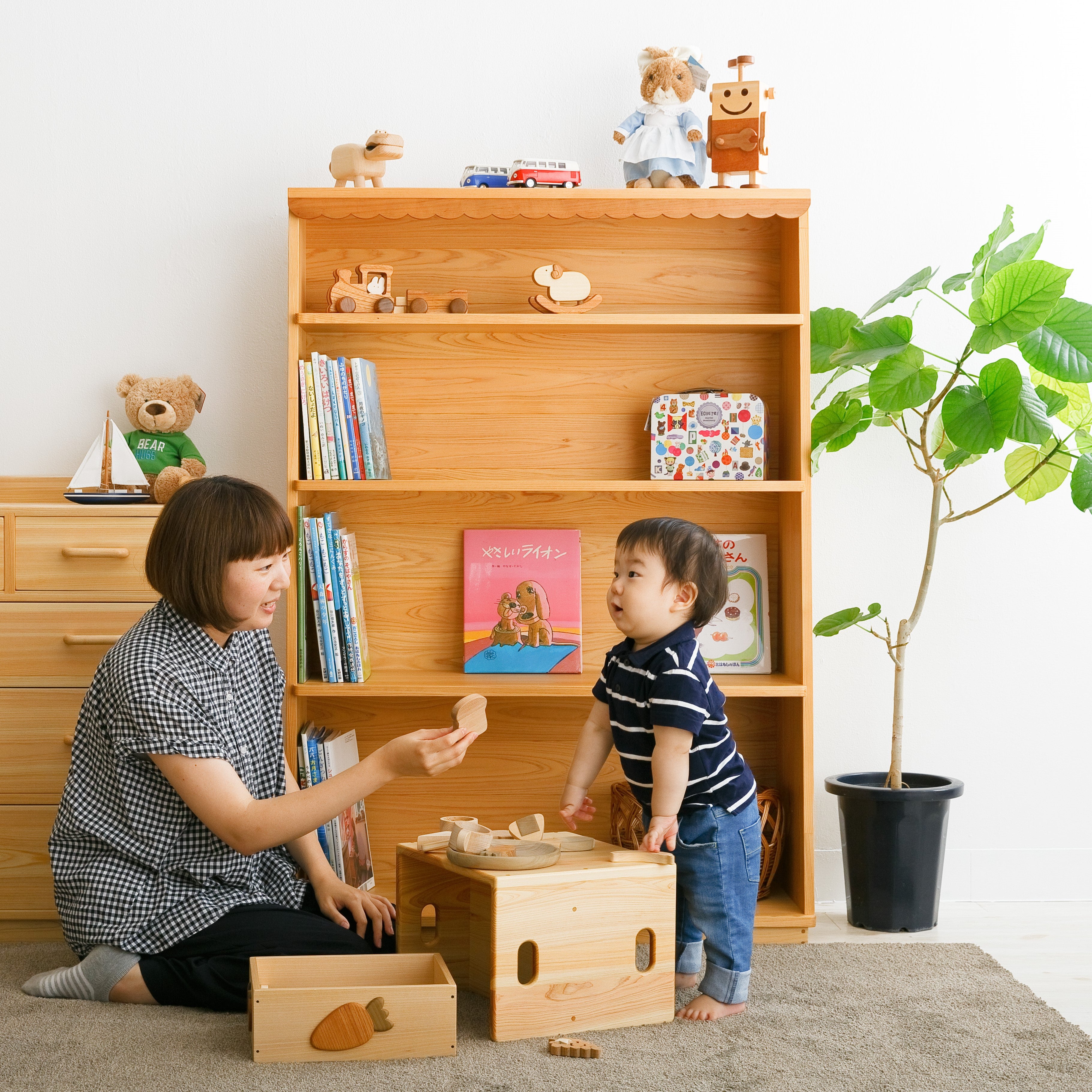 大容量が収納できる大きな本立て – なかよしライブラリー