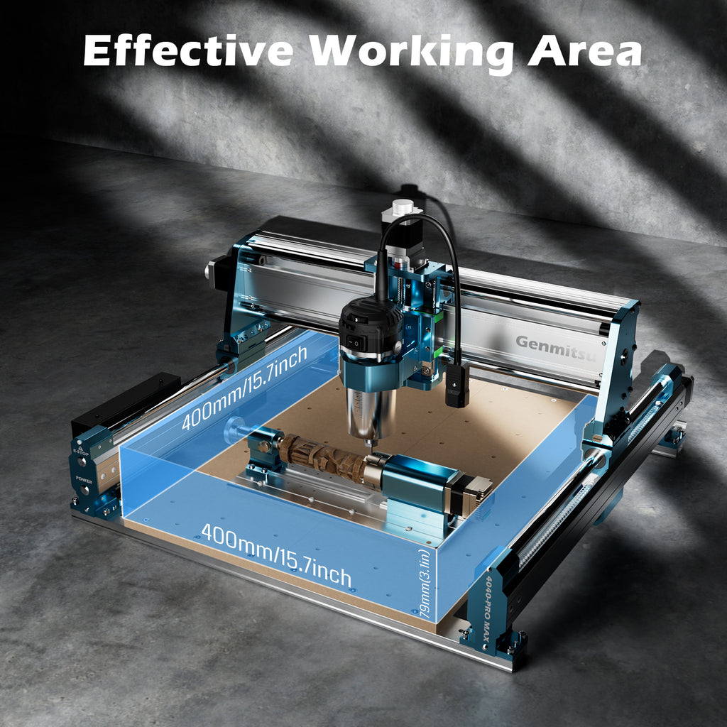 4040-PRO MAX CNC Router, 26.98'' x 26.22'' x 15.35'', 710W Spindle
