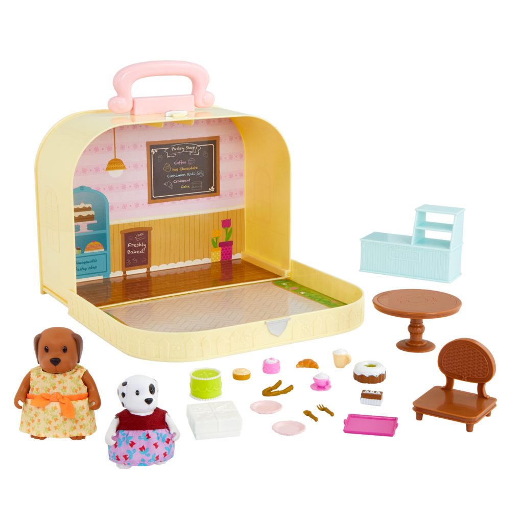Deluxe Travel Suitcase Playset | Carry Case with Figurines | Li'l