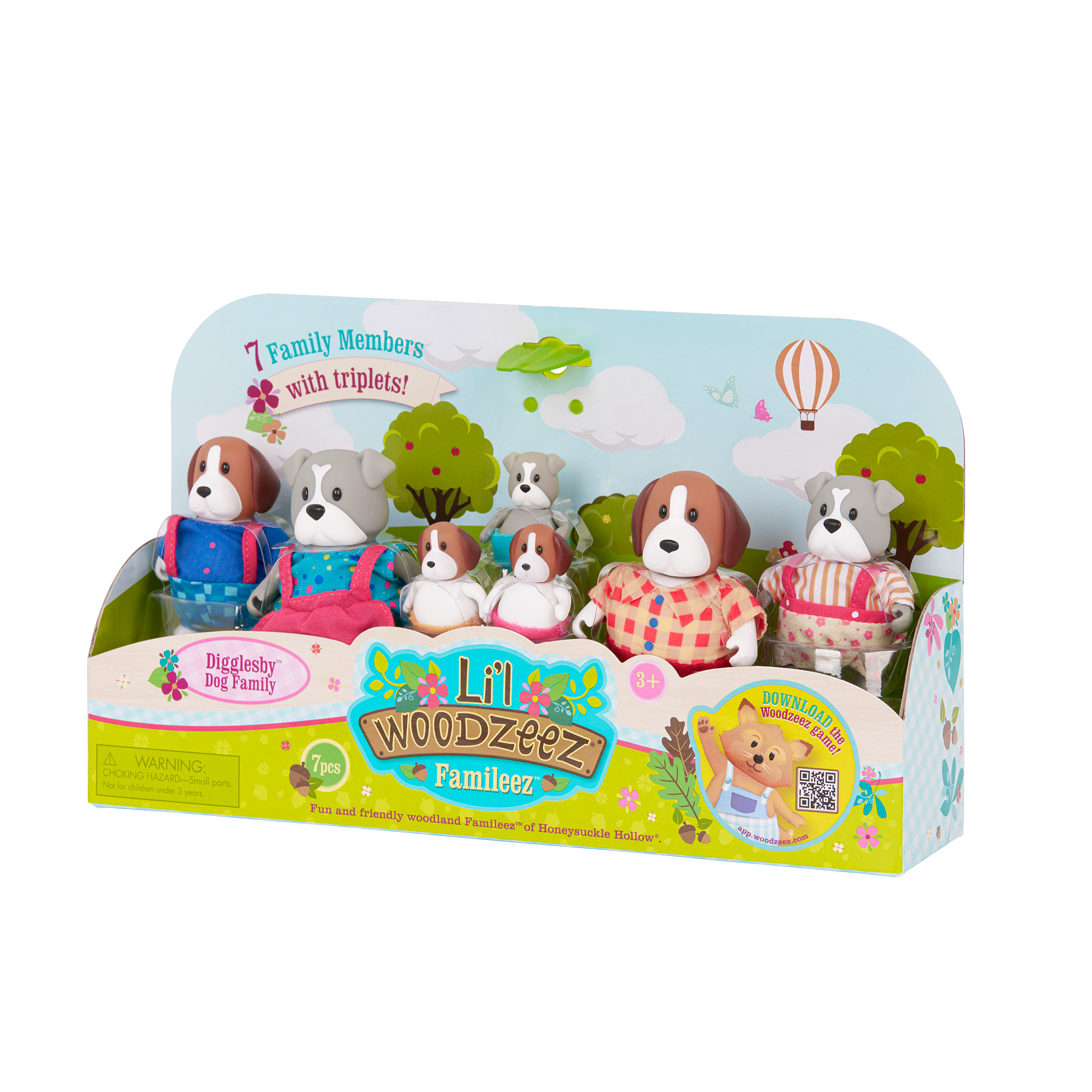 Digglesby Dog Family | Animal Figurine Set | Li'l Woodzeez
