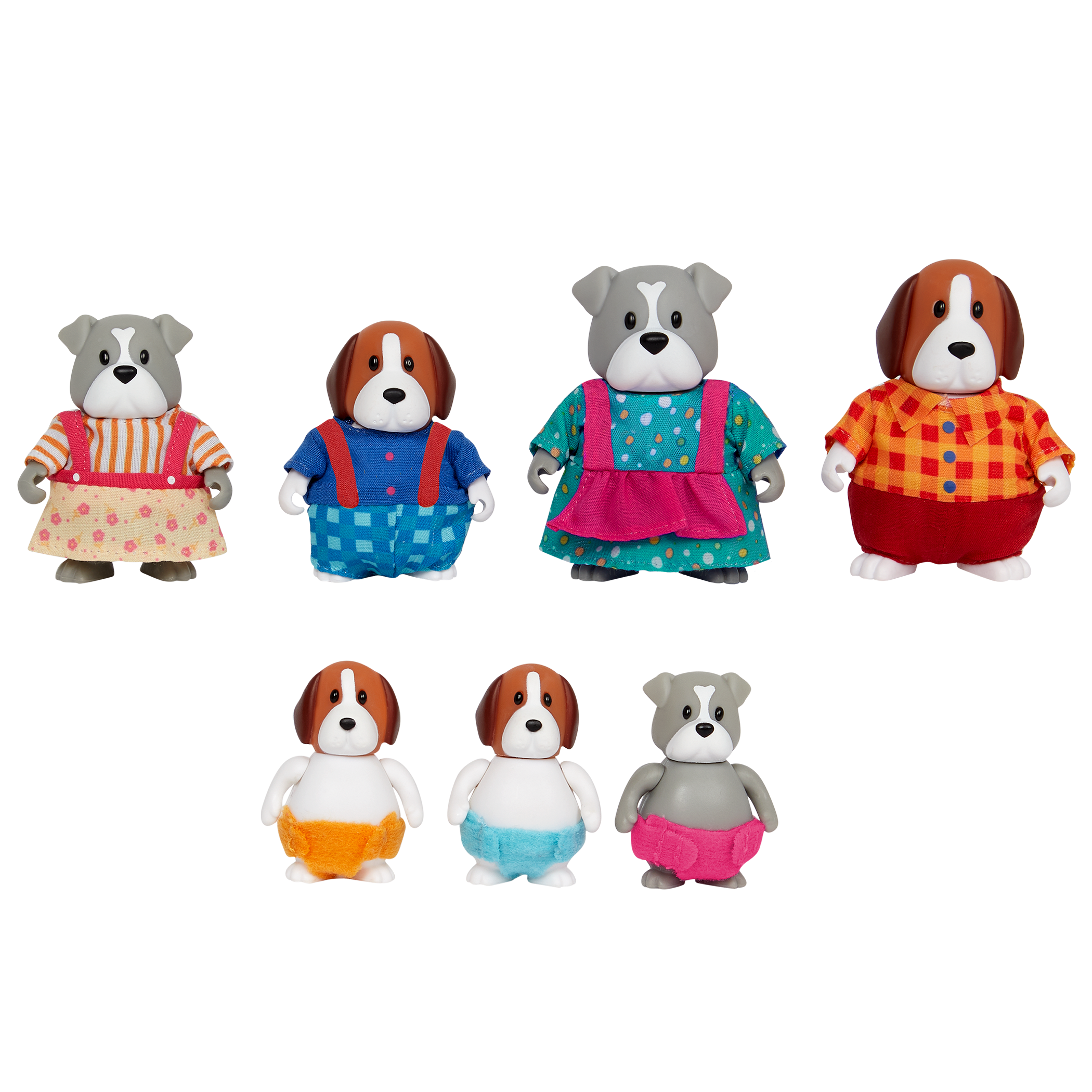Digglesby Dog Family | Animal Figurine Set | Li'l Woodzeez