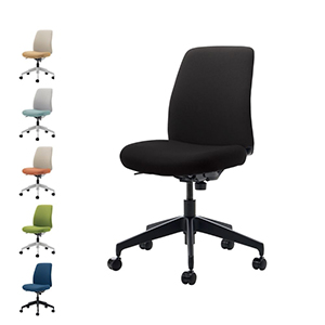 Opti オプティ／ロータイプ／ローバック／肘なし／ブラック樹脂脚