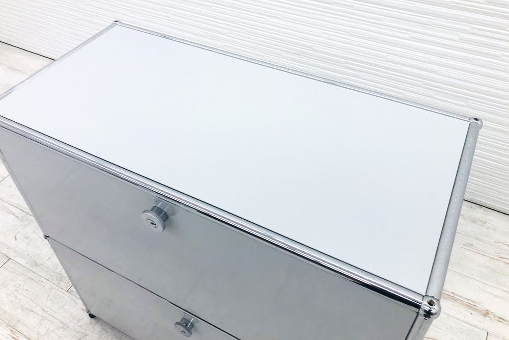 USMハラー オープン書庫 2段 グレー | 中古オフィス家具専門店の