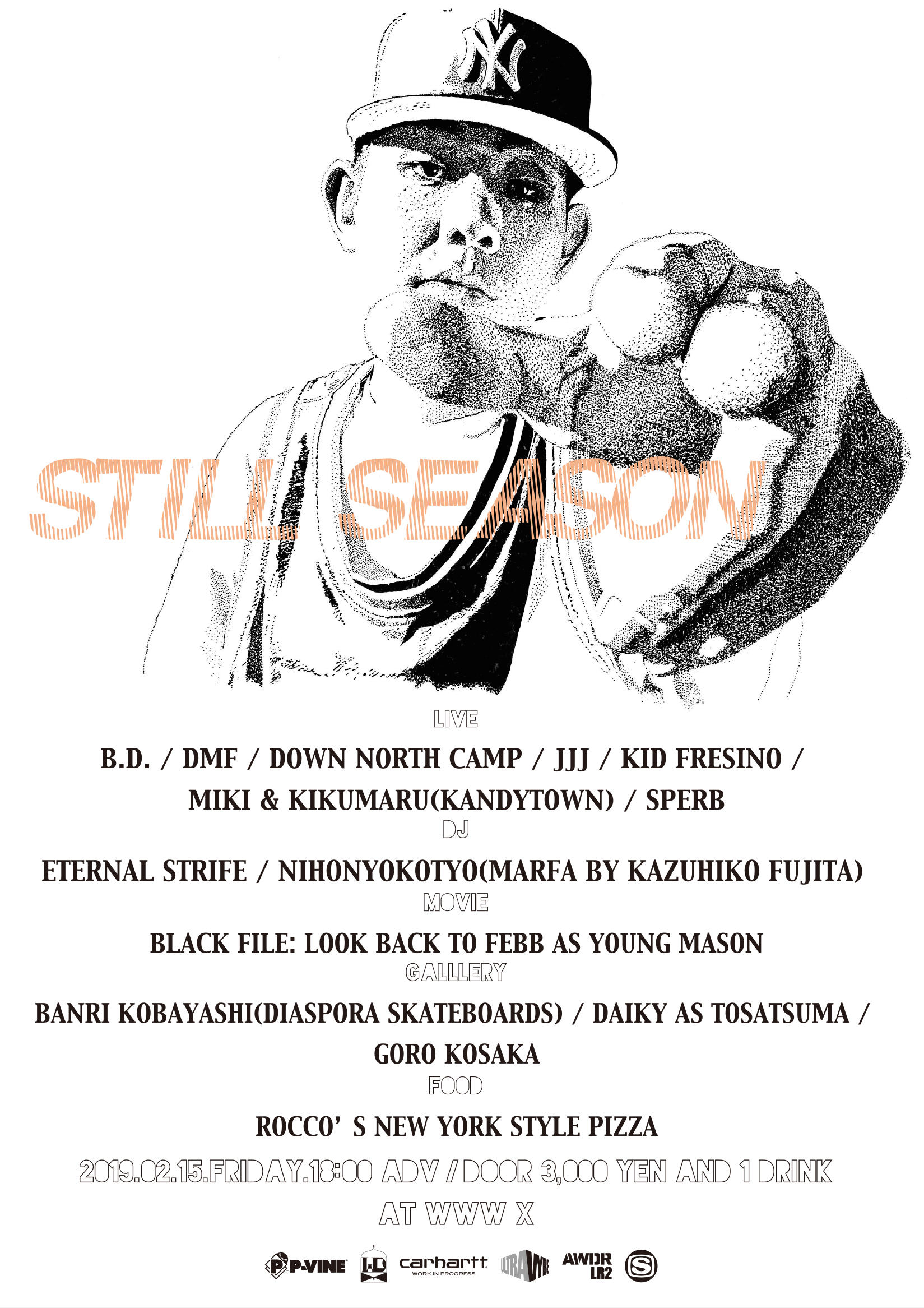 02/15(Fri) [LIVE] B.D. / DMF / DOWN NORTH CAMP / JJJ / KID FRESINO