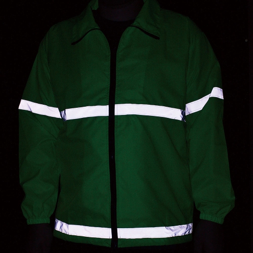 特価！在庫限り】反射付き抗菌ウインドブレーカー（蛍光グリーン