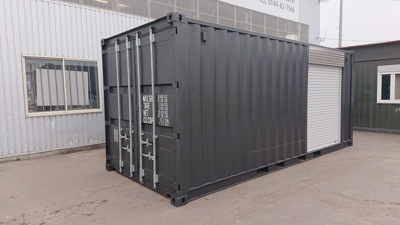 コンテナ情報】北海道苫小牧 20ftドライコンテナシャッター付き、完成