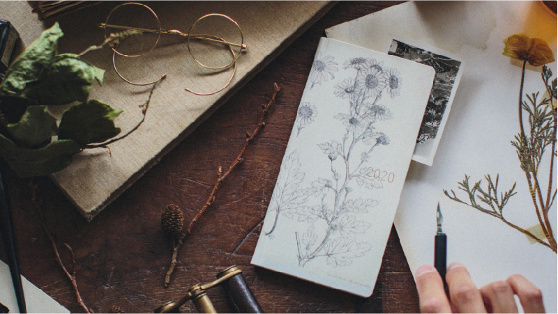 牧野富太郎のボタニカルアート - ほぼ日手帳 2020