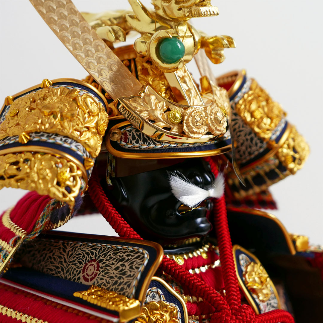 甲子之天山8号純金箔押小札赤糸威大鎧が安い 雄山作 鎧単品 五月人形