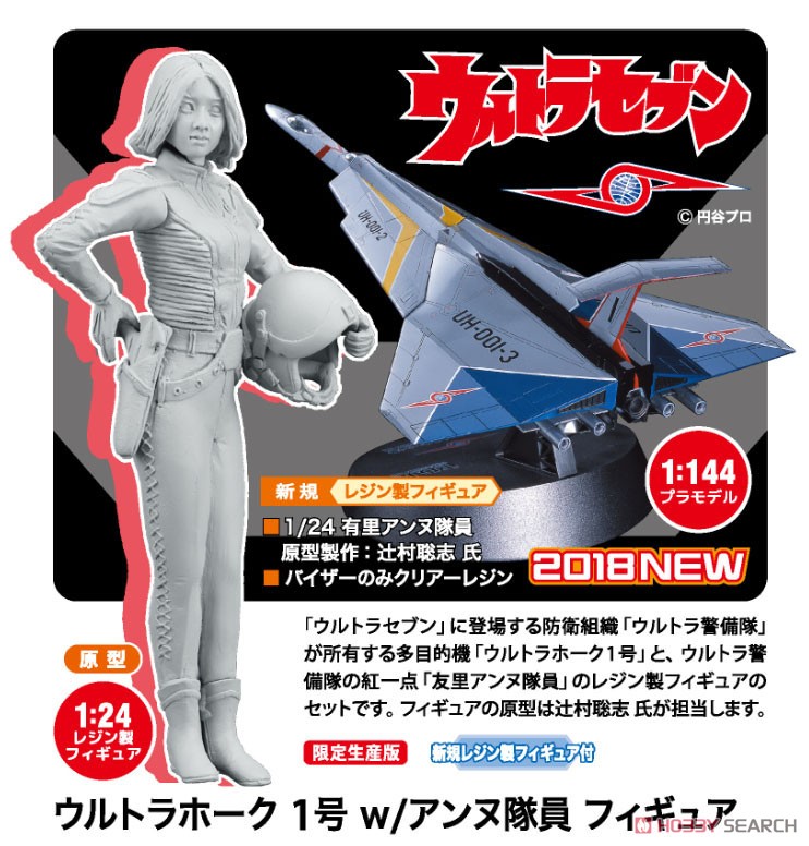 ウルトラホーク 1号 w/アンヌ隊員 フィギュア (プラモデル) - ホビー