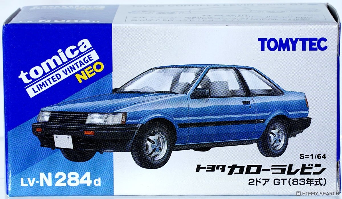 TLV-N284d トヨタ カローラレビン 2ドア GT (青) 83年式 (ミニカー