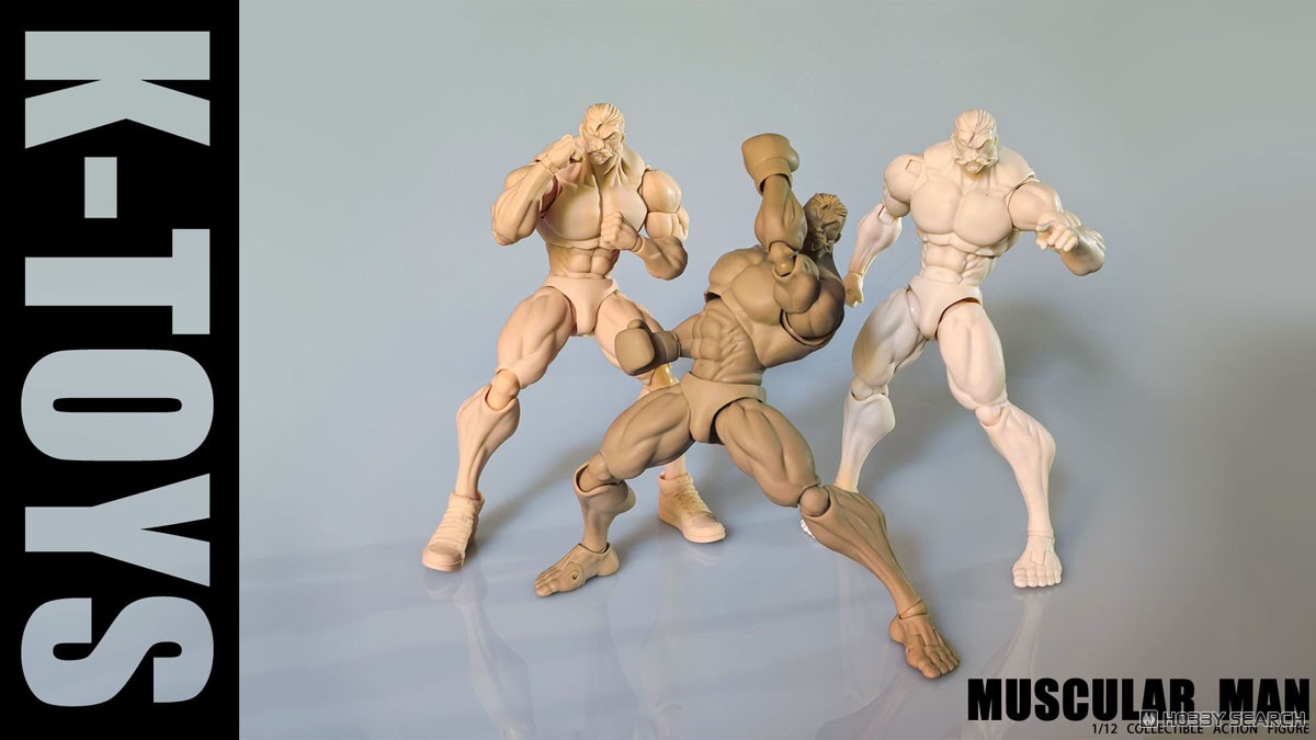 Kトイズ 1/12 マスキュラーマン アクションフィギュア ボディ ブラック