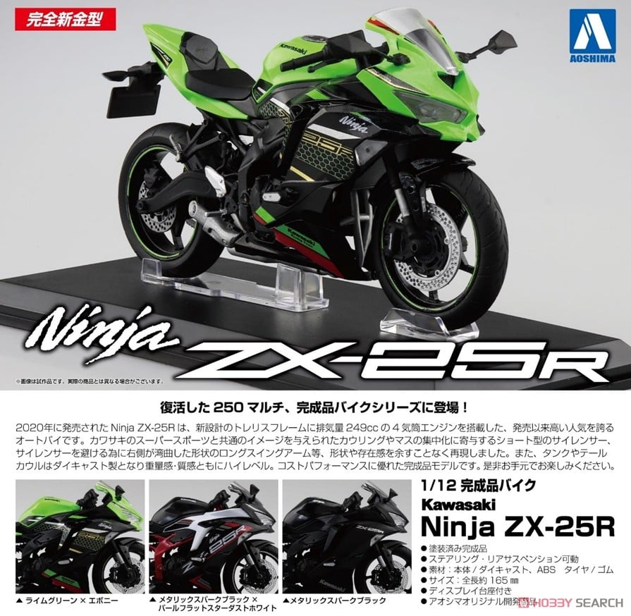 KAWASAKI Ninja ZX-25R メタリックスパークブラック×パールフラット