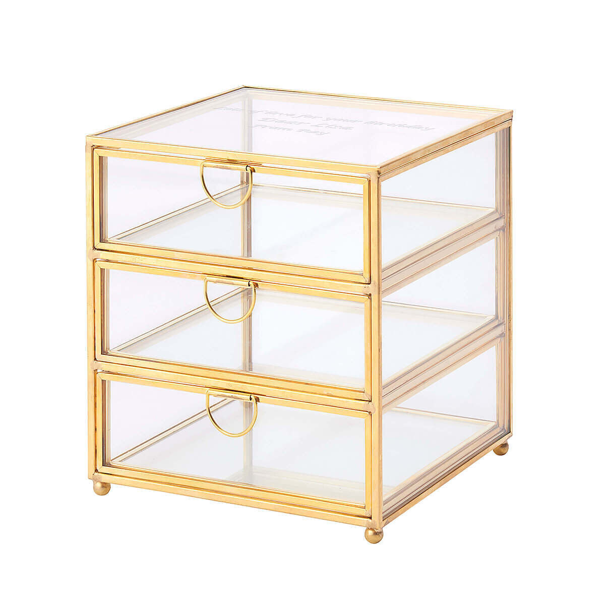 真鍮ガラスジュエルケース [ 2-U ]