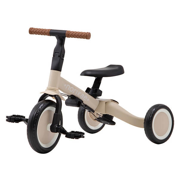 ヤトミ）押し棒付き のりかえ三輪車CX ベージュ | 西松屋オンラインストア