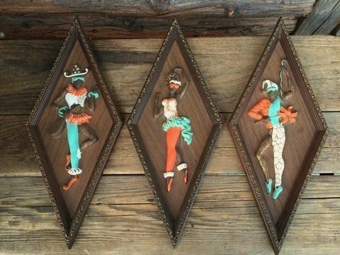 50s Vintage Burwood Harlequin Wall Deco Set (MA483) - 2000toys