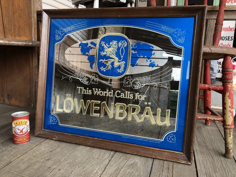 Vintage Lowenbrau Beer Pub Mirror (B050) - 2000toys Antique Mall