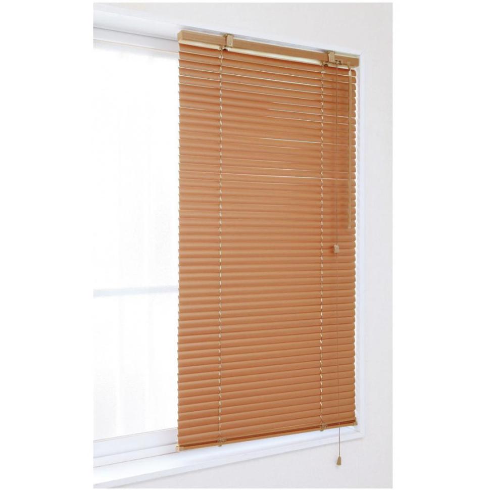 PVCブラインド 幅165×丈98 木目ナチュラル | TWO-ONE STYLEネット