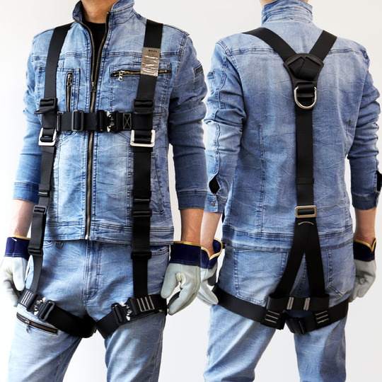 新規格適合品】【墜落制止用器具】椿モデル HYF2 フルハーネスY型 腿