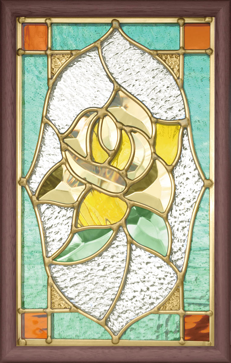 愛情と美しさが花言葉の「バラ」 SH-PS01 | ステンドグラスの専門