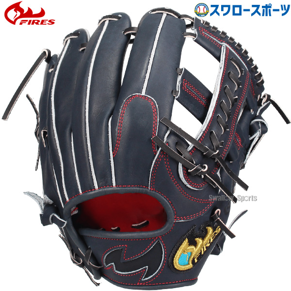 Fires 軟式野球グローブ 黒 Gilded Fire Fires 軟式野球グローブ 黒