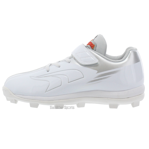 塗りPのみ可】野球 スパイク ジュニア 白 赤 ポイント スラッガー