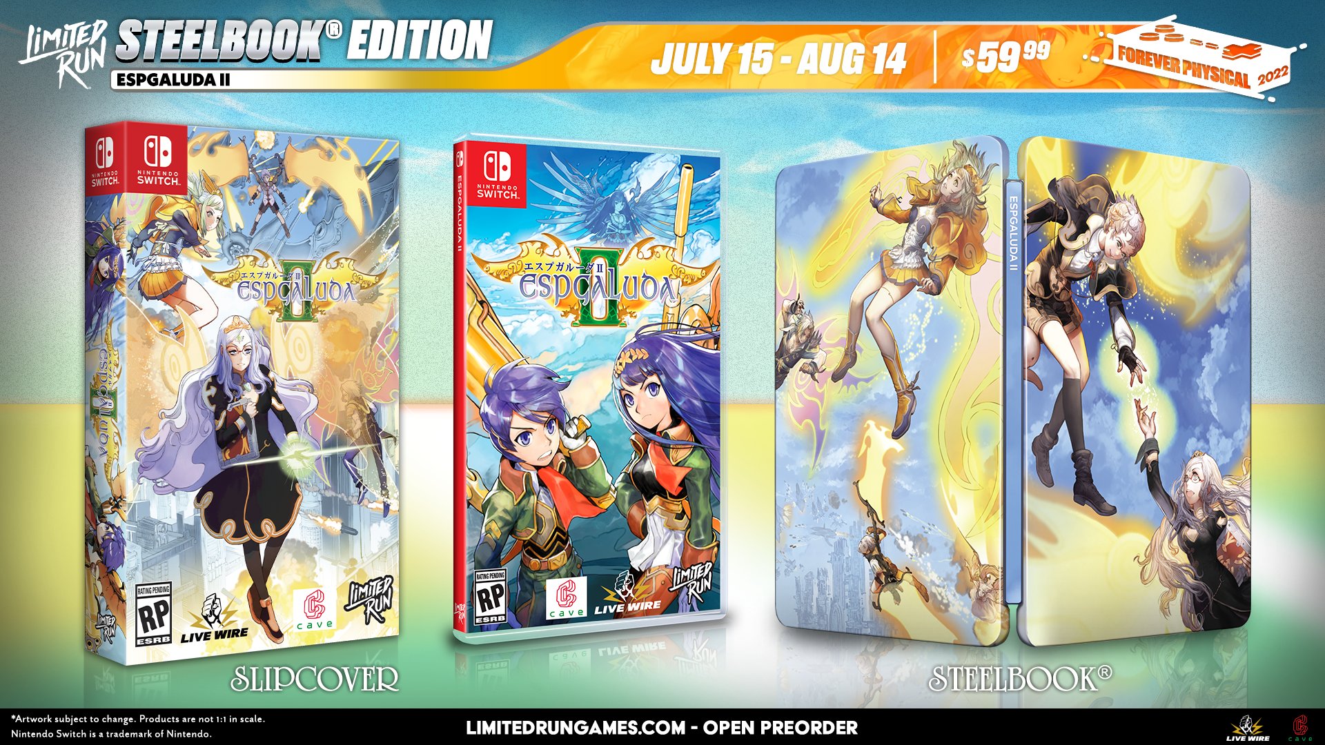 Switch版「エスプガルーダII」の北米パッケージ版が7月16日00：00に