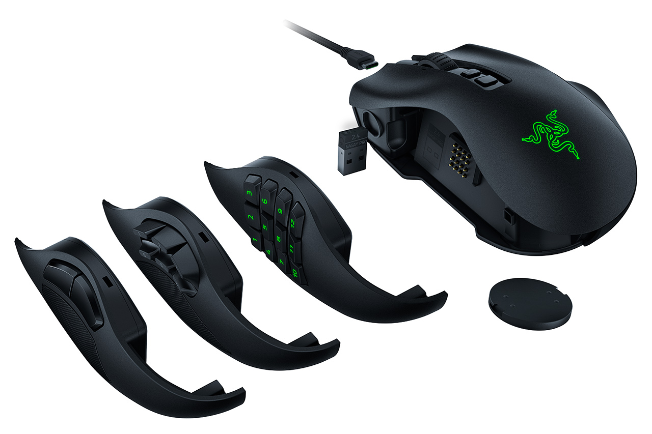 Razer，左サイドパネルを交換できる多ボタンマウス「Naga V2 Pro」を11