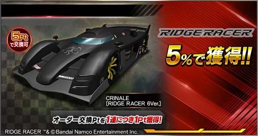 ドリフトスピリッツ」×「リッジレーサー」コラボ第1弾，“周回レース