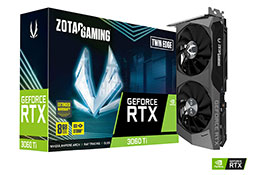 ZOTAC，独自2連ファン搭載のRTX 3060 Tiカード計2製品を発売