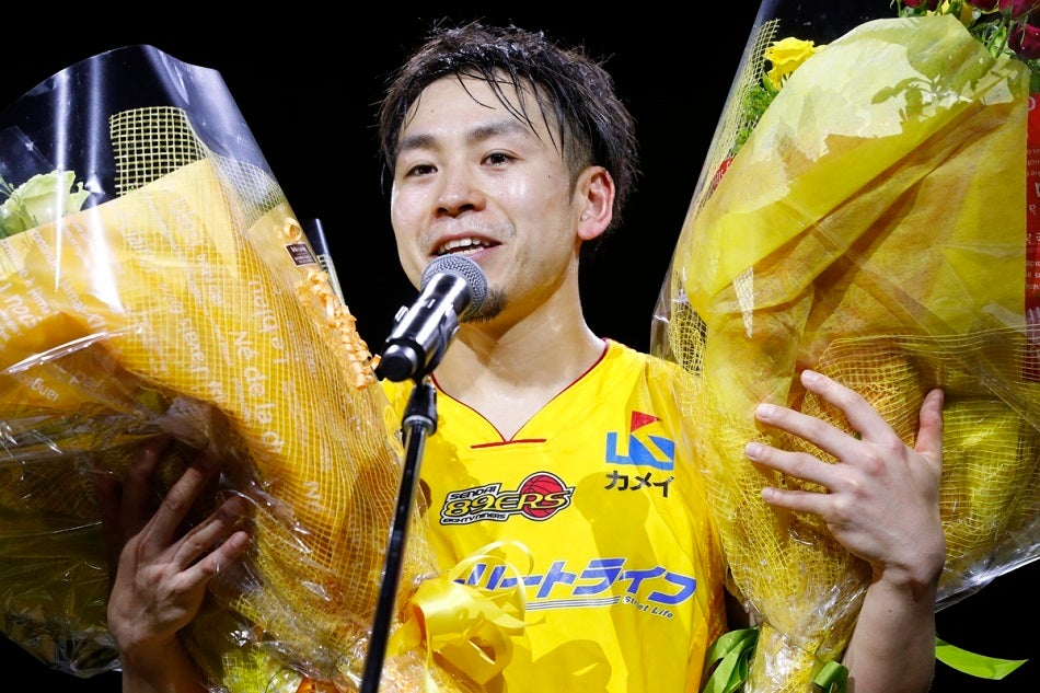 志村雄彦選手の引退セレモニーを行いました | 仙台89ERS