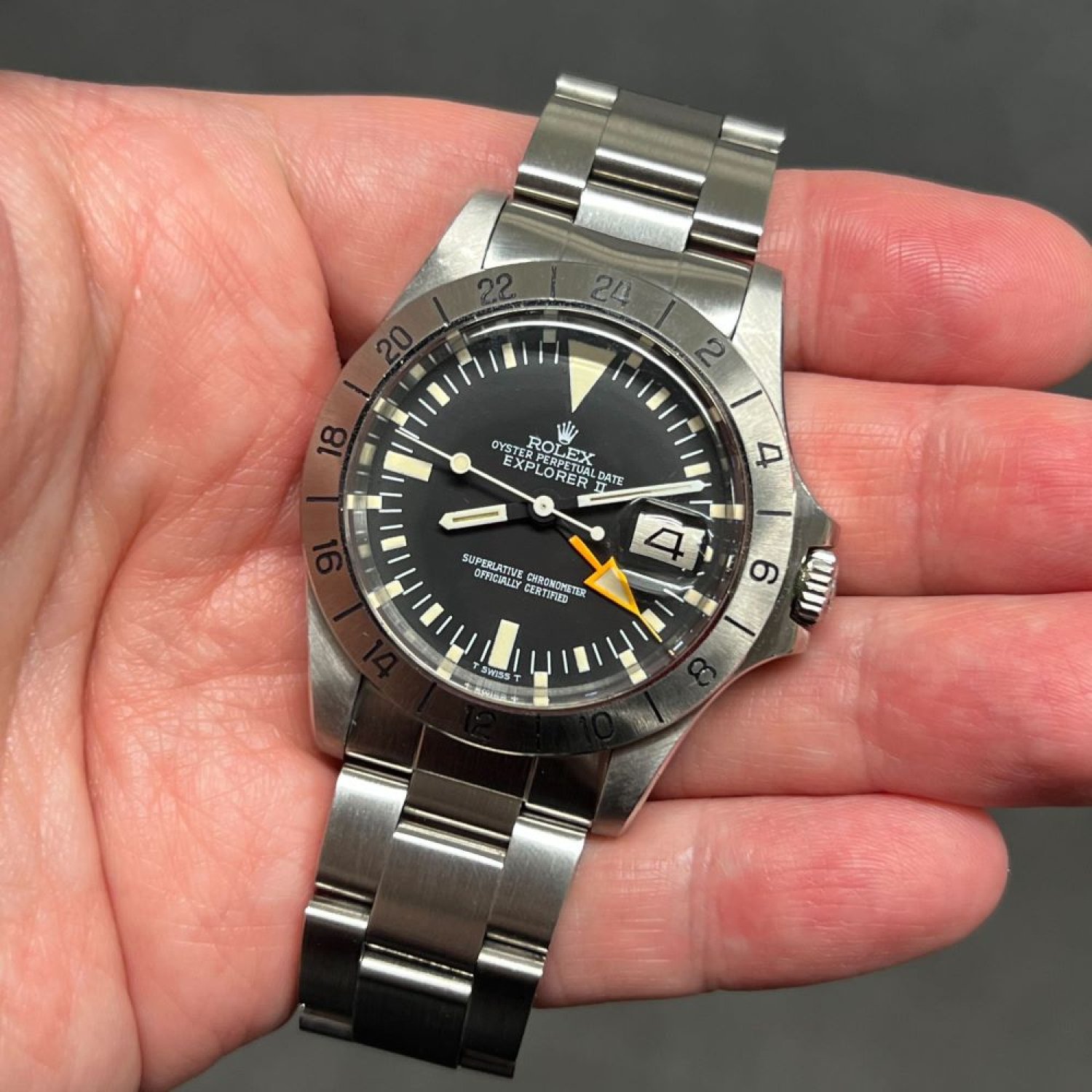 ロレックス エクスプローラーII Ref.1655 ブラックダイヤル