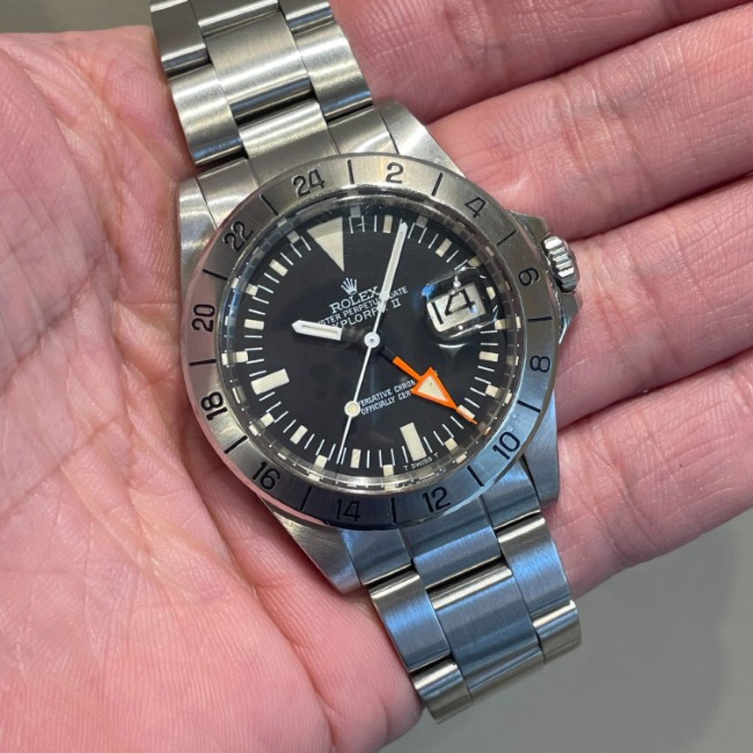 ロレックス エクスプローラーII Ref.1655 ブラックダイヤル