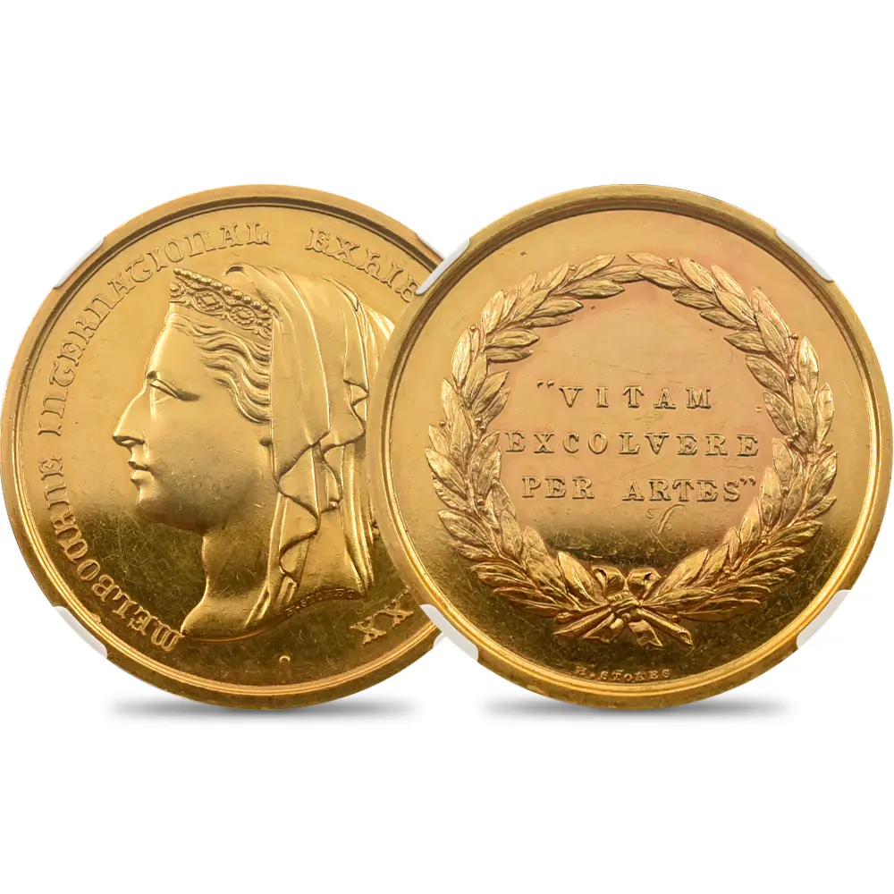 オーストラリア 1880 ヴィクトリア女王 メルボルン国際博覧会 金メダル