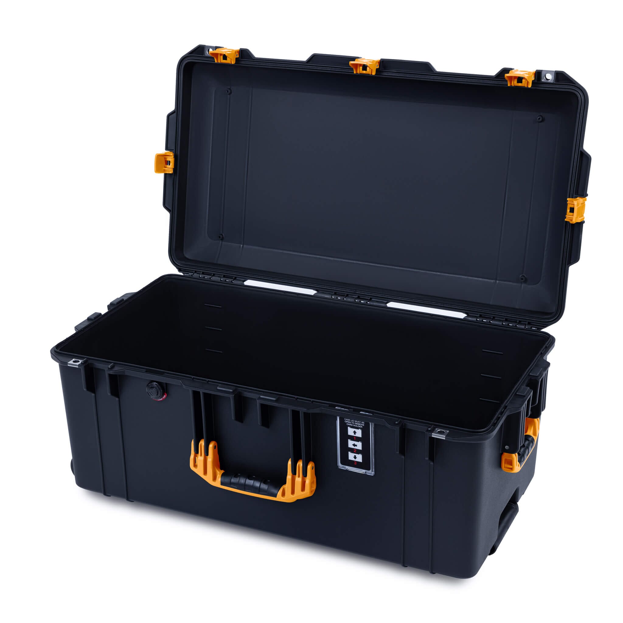 Pelican 1626 Air Case, Black with Yellow Handles & Latches - ColorCase