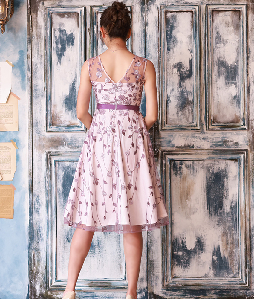 花柄Aラインドレス/山崎みどり - カラードレス