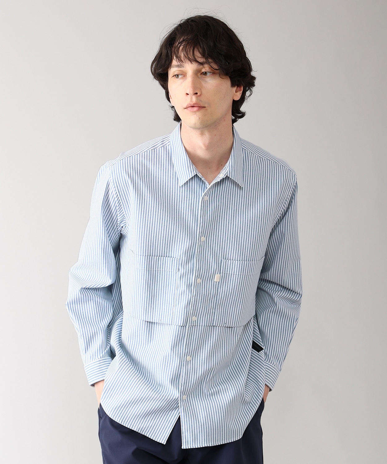 COLUMBIA BLACK LABEL】シェブロンリムロングスリーブシャツ(S Jet