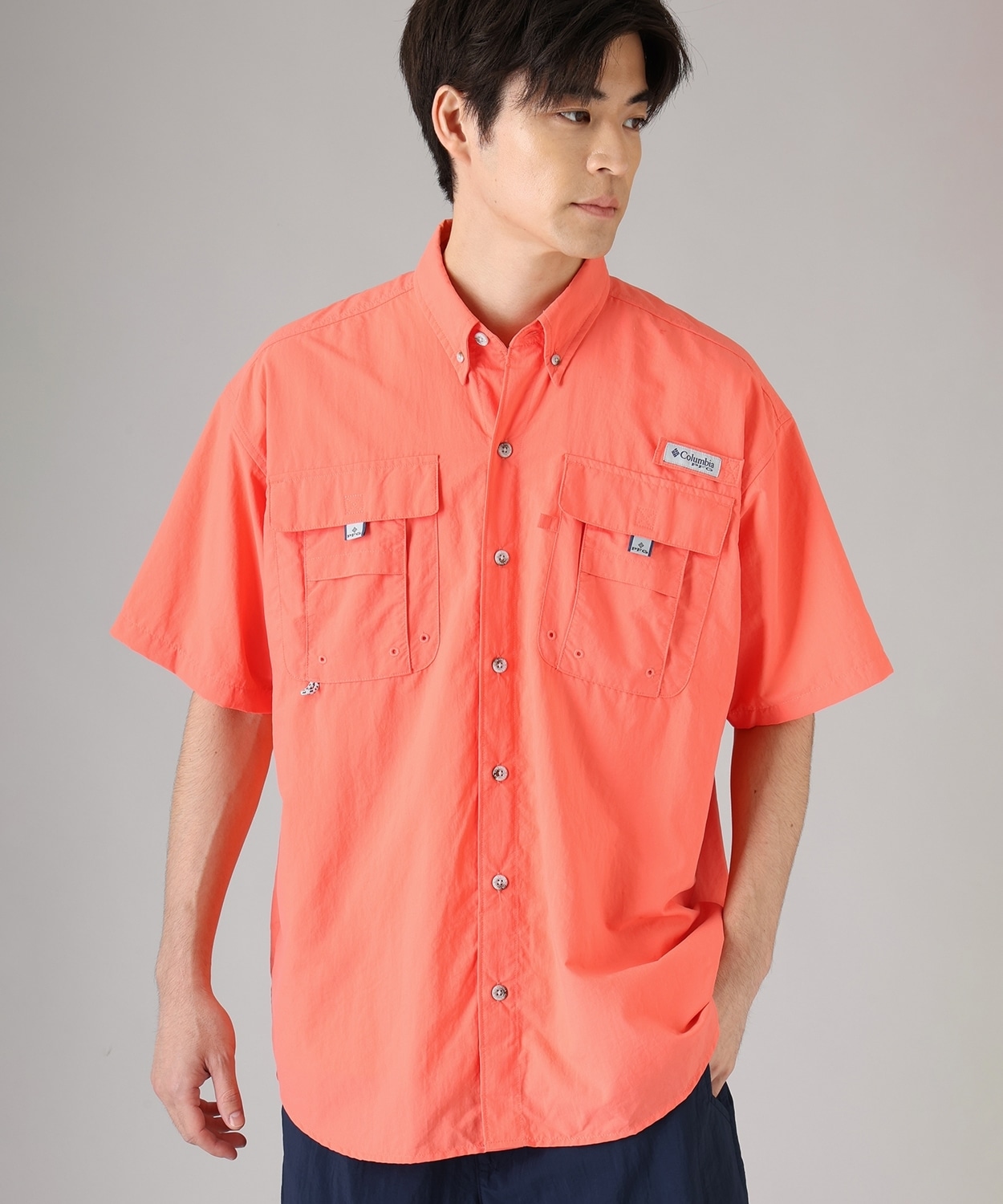 バハマ II ショートスリーブシャツ(XS Melonade)│コロンビア(Columbia