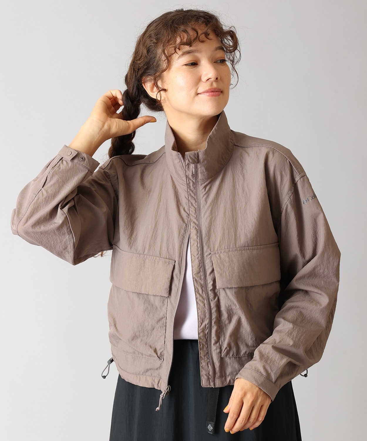 パラキューティクロップドカーゴウィンドブレーカー(S Iron