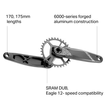 TruVativ Descendant 6K Eagle DUB Crankset - Boost - Components