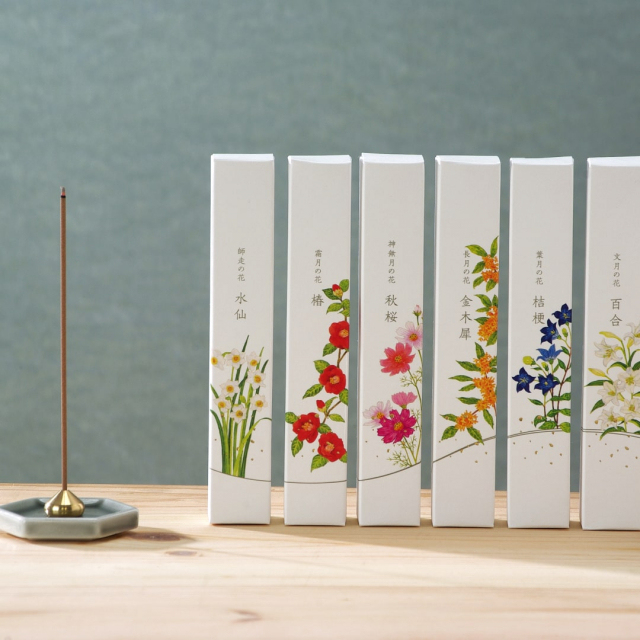 カメヤマ 名香 月の花 12種入【桐箱入り】 [CONCENT]コンセント