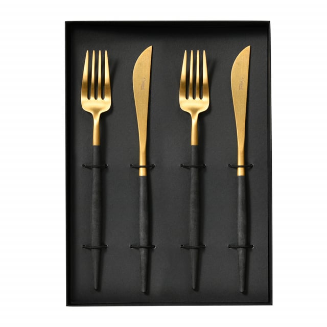 Cutipol(クチポール) GOA(ゴア) テーブルナイフ・フォークセット Black