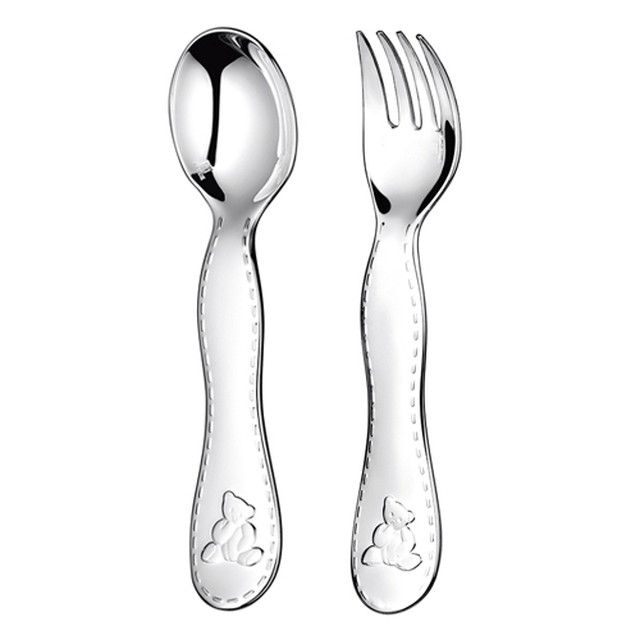 Christofle (クリストフル) チャーリーベア スプーン&フォークセット