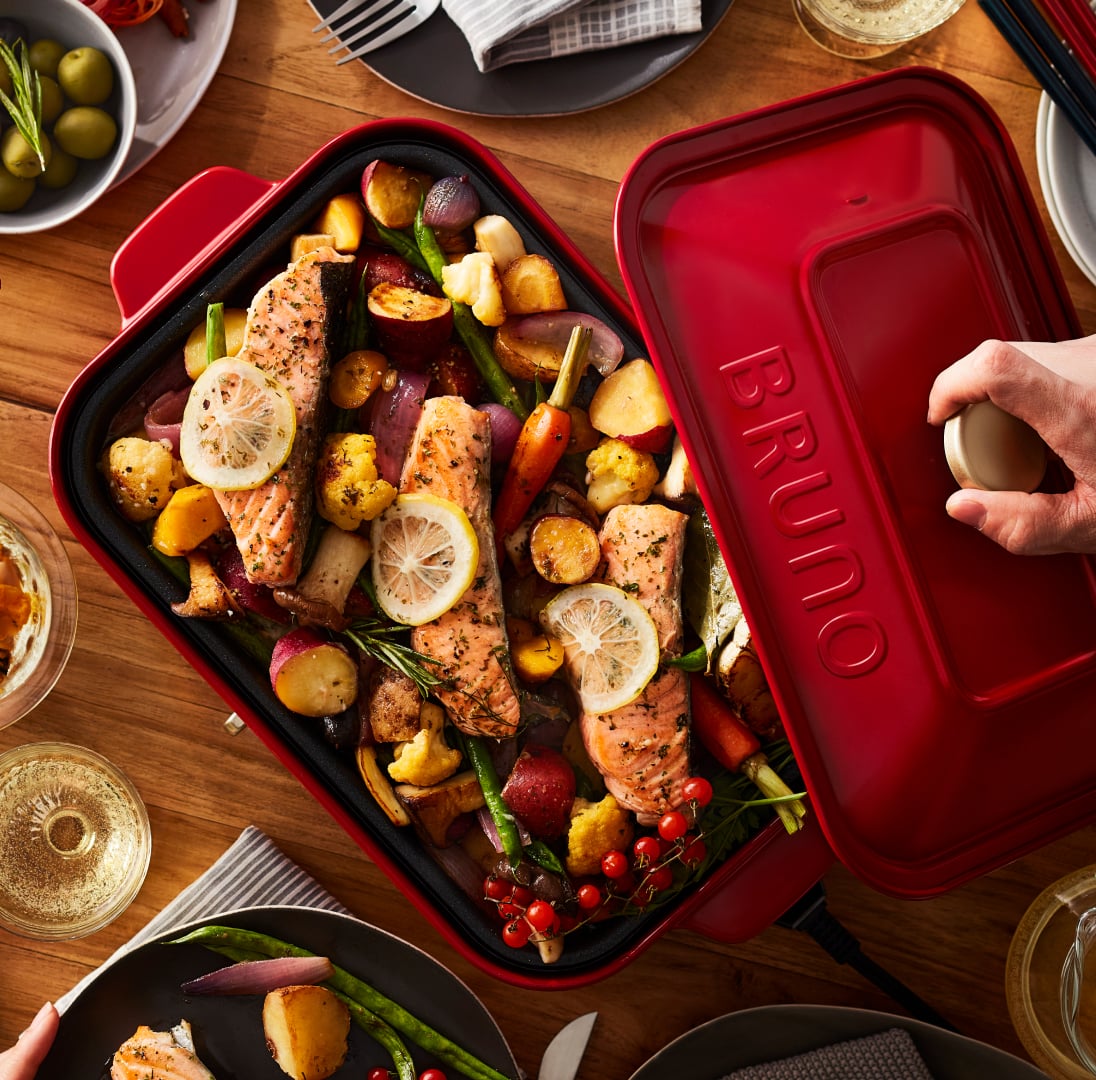 BRUNO(ブルーノ)コンパクトホットプレート レッド[BOE021-RD] [CONCENT