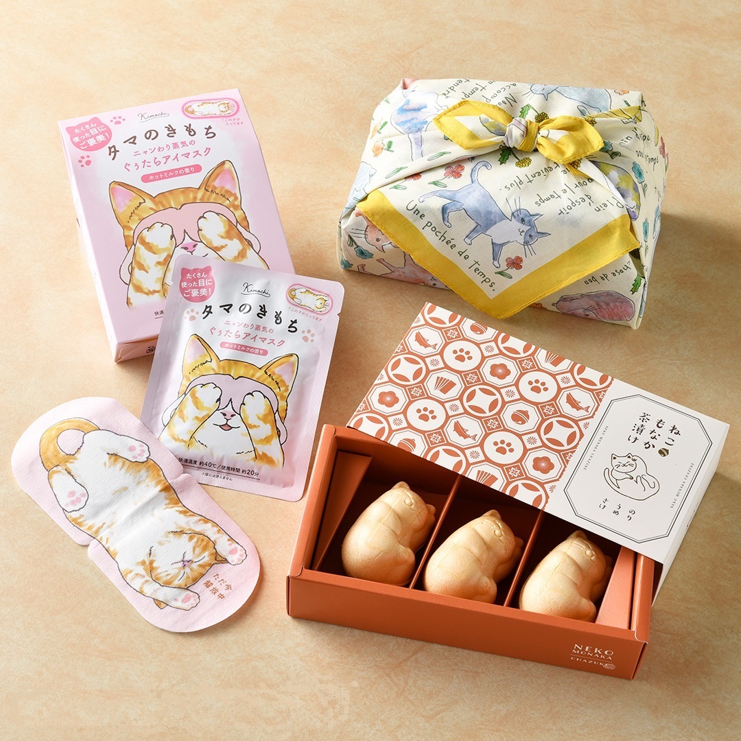 ネコづくし ギフトセット (タマのきもち)【風呂敷包み】 [CONCENT