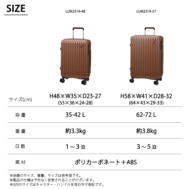 送料無料 正規品 スーツケース 機内持ち込み シフレ LUNALUX