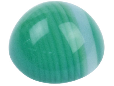 Green Stripe Agate Round Cabochon 6mm - cooksongold.com