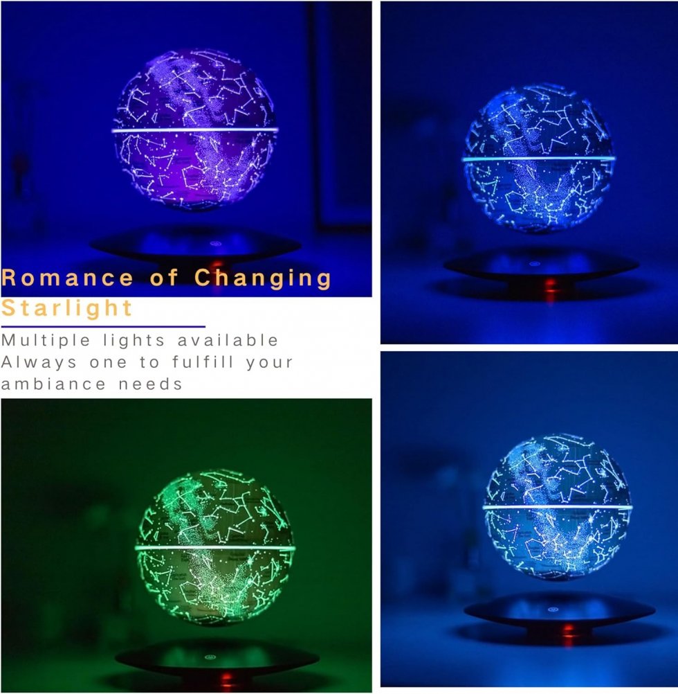 浮遊銀河惑星 (星系) 360° - 磁気ベース付き LED 星座ランプ | Cool Mania