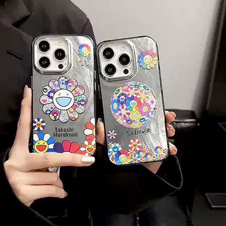 村上隆 スマホケース スマホカバー iPhone16 pro お花 フラワー